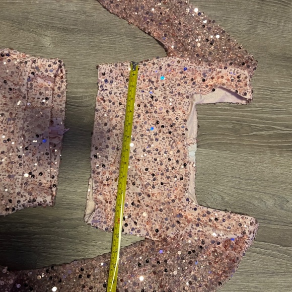 Custom Pink Sequin Skirt Set - Picture 3 of 11
